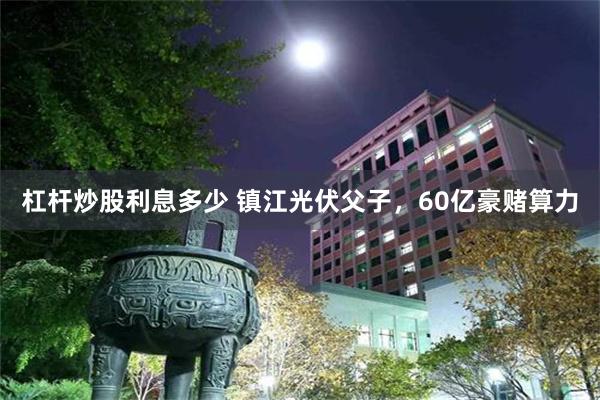 杠杆炒股利息多少 镇江光伏父子，60亿豪赌算力