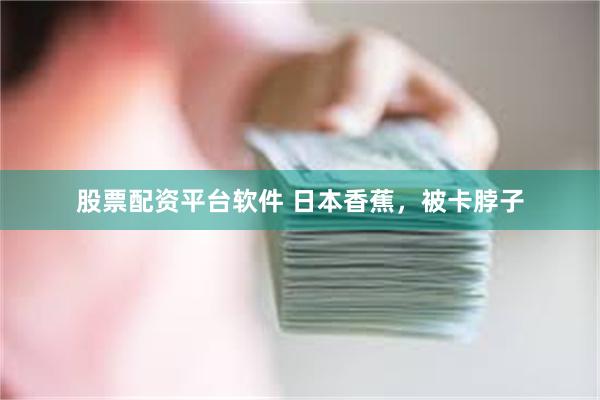 股票配资平台软件 日本香蕉，被卡脖子