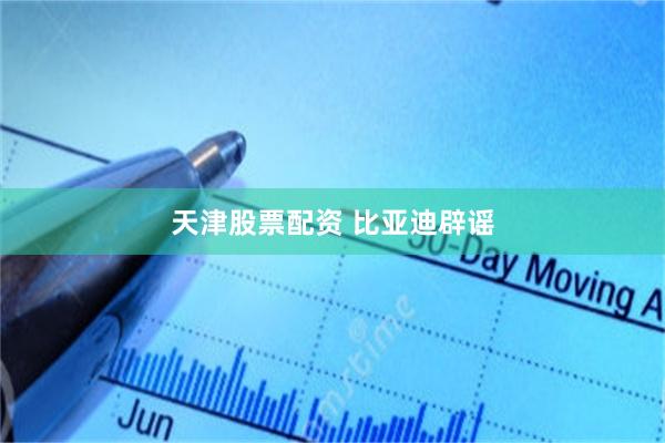 天津股票配资 比亚迪辟谣
