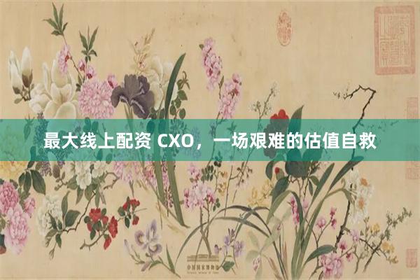 最大线上配资 CXO，一场艰难的估值自救