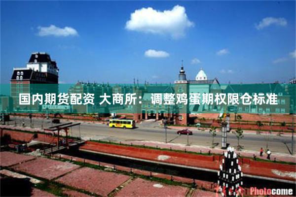 国内期货配资 大商所：调整鸡蛋期权限仓标准