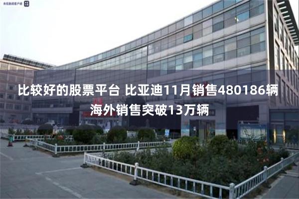 比较好的股票平台 比亚迪11月销售480186辆 海外销售突破13万辆