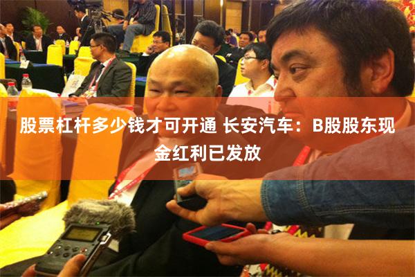 股票杠杆多少钱才可开通 长安汽车：B股股东现金红利已发放