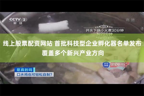 线上股票配资网站 首批科技型企业孵化器名单发布 覆盖多个新兴产业方向