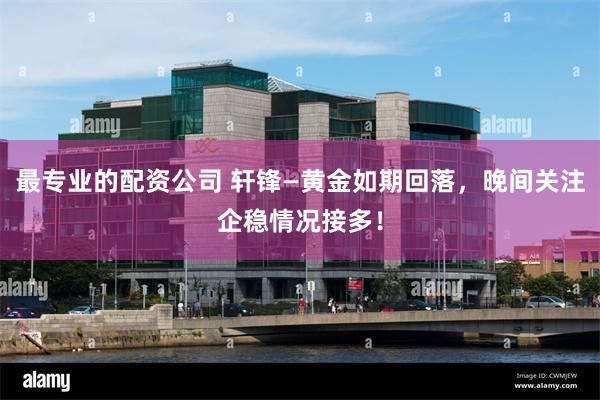 最专业的配资公司 轩锋—黄金如期回落，晚间关注企稳情况接多！