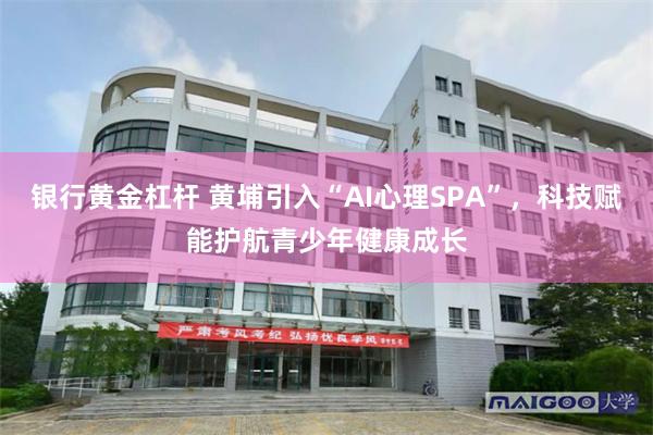 银行黄金杠杆 黄埔引入“AI心理SPA”，科技赋能护航青少年健康成长