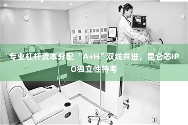 专业杠杆资本分配 “A+H”双线并进，昆仑芯IPO独立性待考