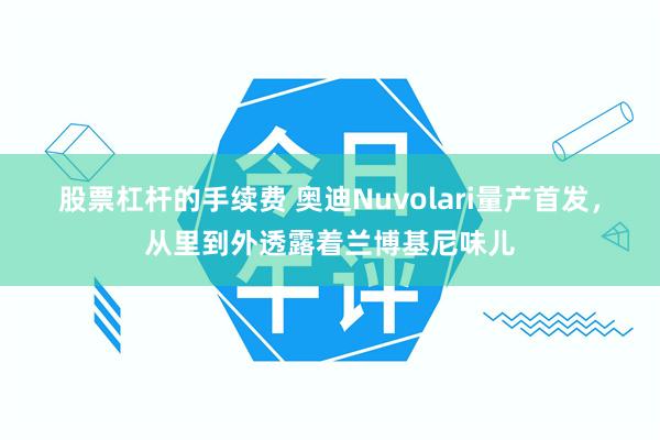 股票杠杆的手续费 奥迪Nuvolari量产首发，从里到外透露着兰博基尼味儿