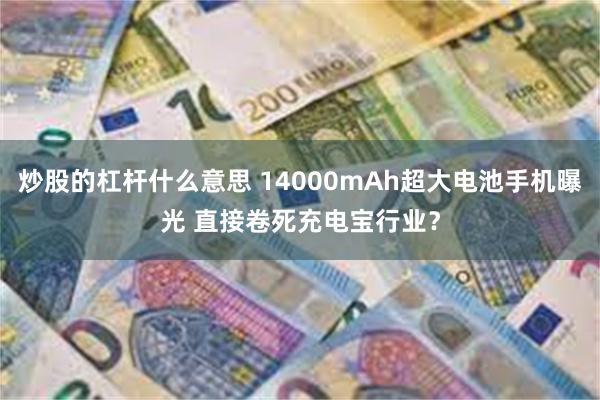 炒股的杠杆什么意思 14000mAh超大电池手机曝光 直接卷死充电宝行业？