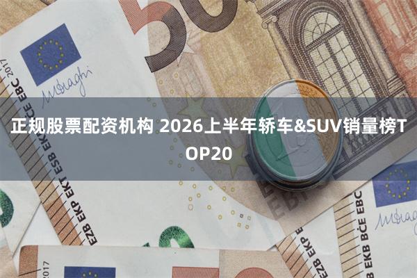 正规股票配资机构 2026上半年轿车&SUV销量榜TOP20