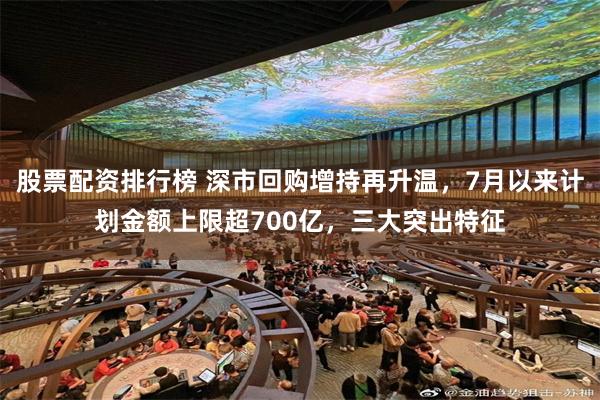 股票配资排行榜 深市回购增持再升温，7月以来计划金额上限超700亿，三大突出特征