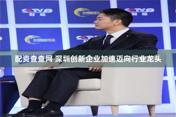 配资查查网 深圳创新企业加速迈向行业龙头
