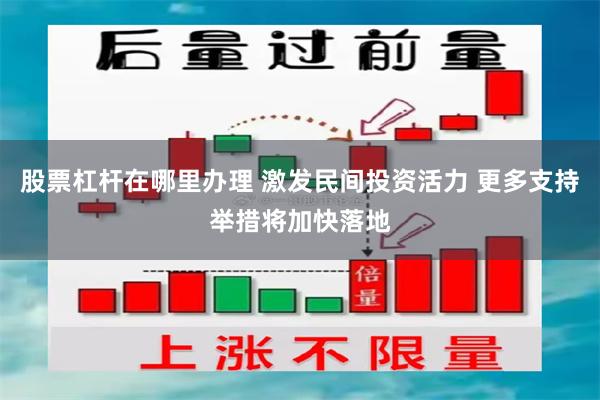股票杠杆在哪里办理 激发民间投资活力 更多支持举措将加快落地