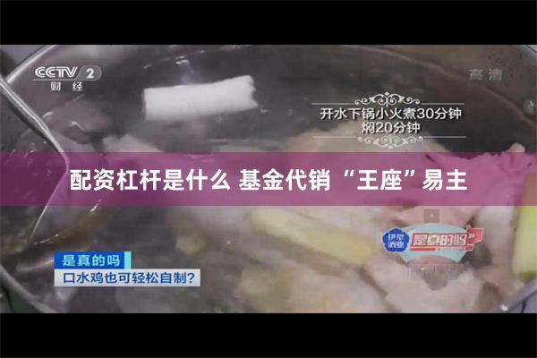 配资杠杆是什么 基金代销 “王座”易主